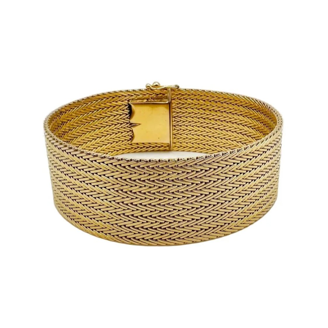 Bracelet Manchette en or jaune - Castafiore