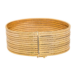 Bracelet Manchette en or jaune - Castafiore