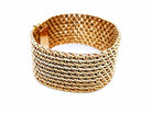 Bracelet manchette en or jaune - Castafiore