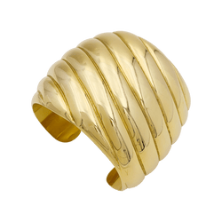 Bracelet manchette en or jaune. - Castafiore