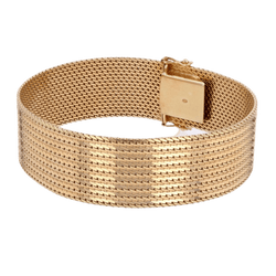 Bracelet Manchette en or jaune - Castafiore