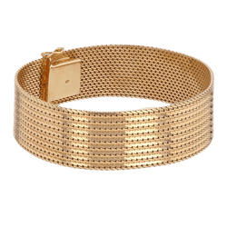 Bracelet Manchette en or jaune - Castafiore