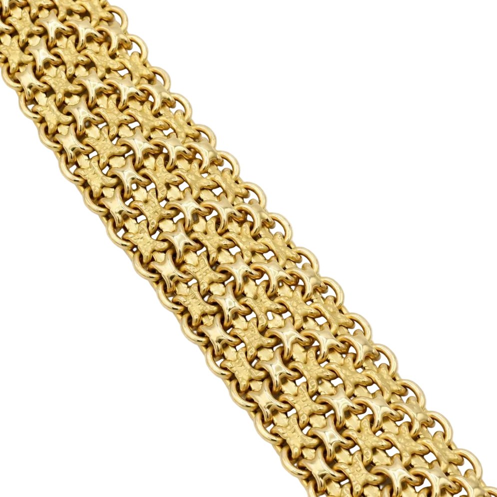 Bracelet Manchette en or jaune - Castafiore