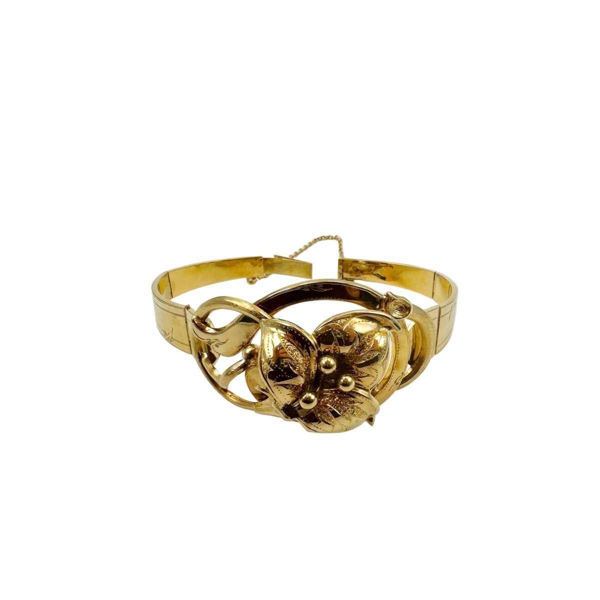 Bracelet Manchette en or jaune - Castafiore