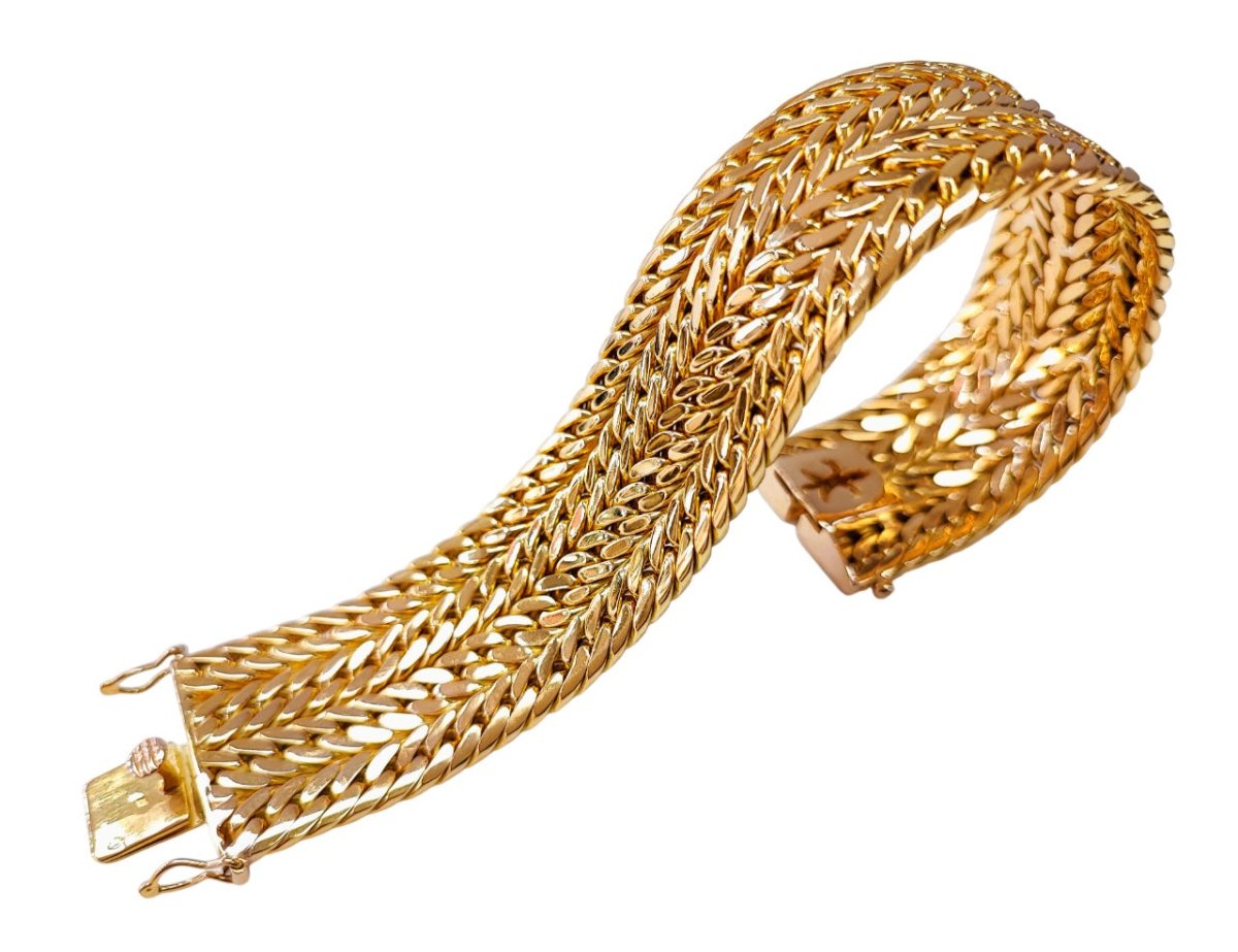 Bracelet Manchette en or jaune - Castafiore