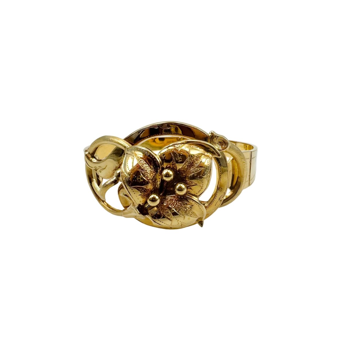 Bracelet Manchette en or jaune - Castafiore