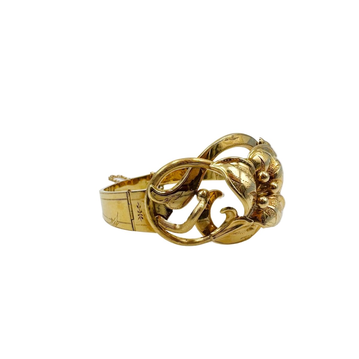 Bracelet Manchette en or jaune - Castafiore