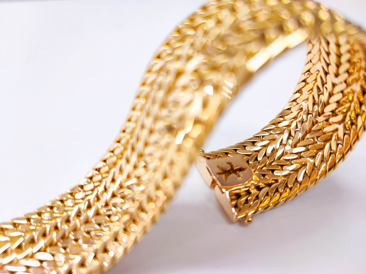 Bracelet Manchette en or jaune - Castafiore