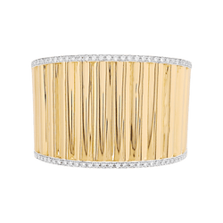 Bracelet manchette en or jaune et diamants - Castafiore