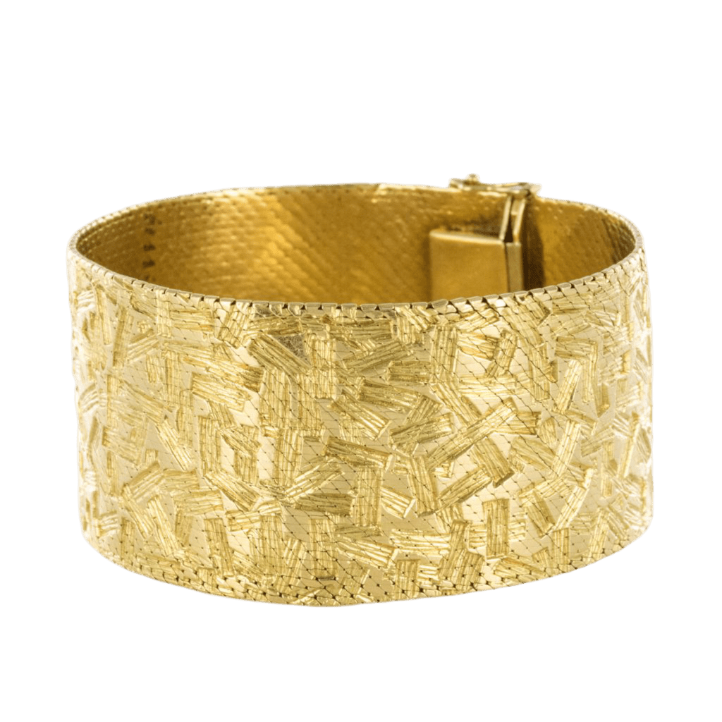Bracelet Manchette en or jaune et or blanc - Castafiore