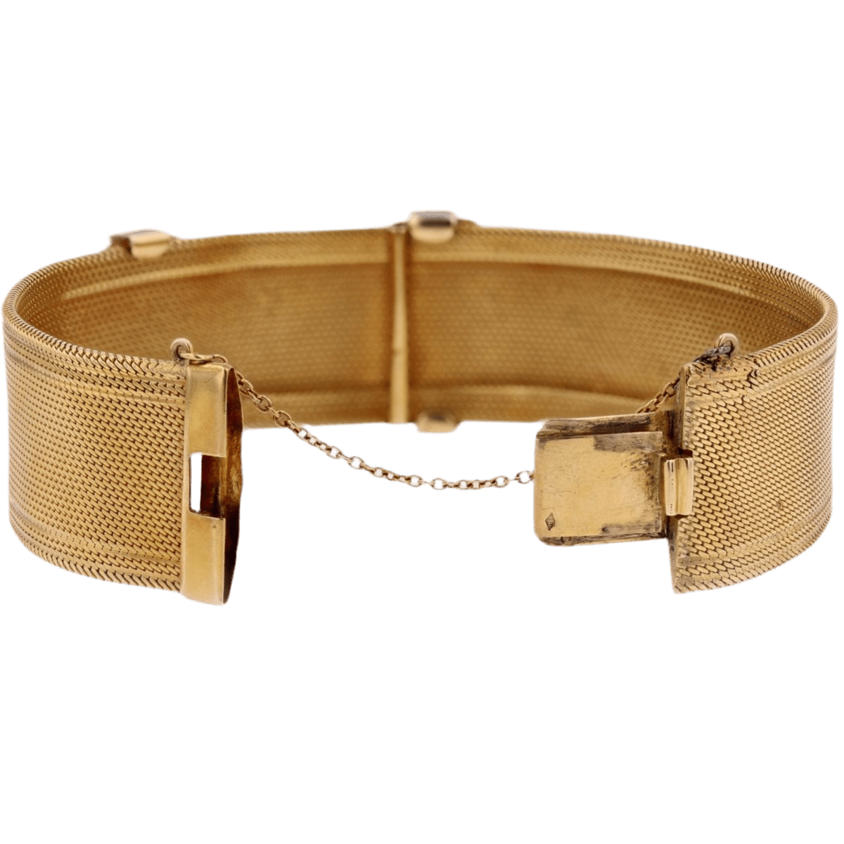 Bracelet Manchette en or jaune et perles - Castafiore