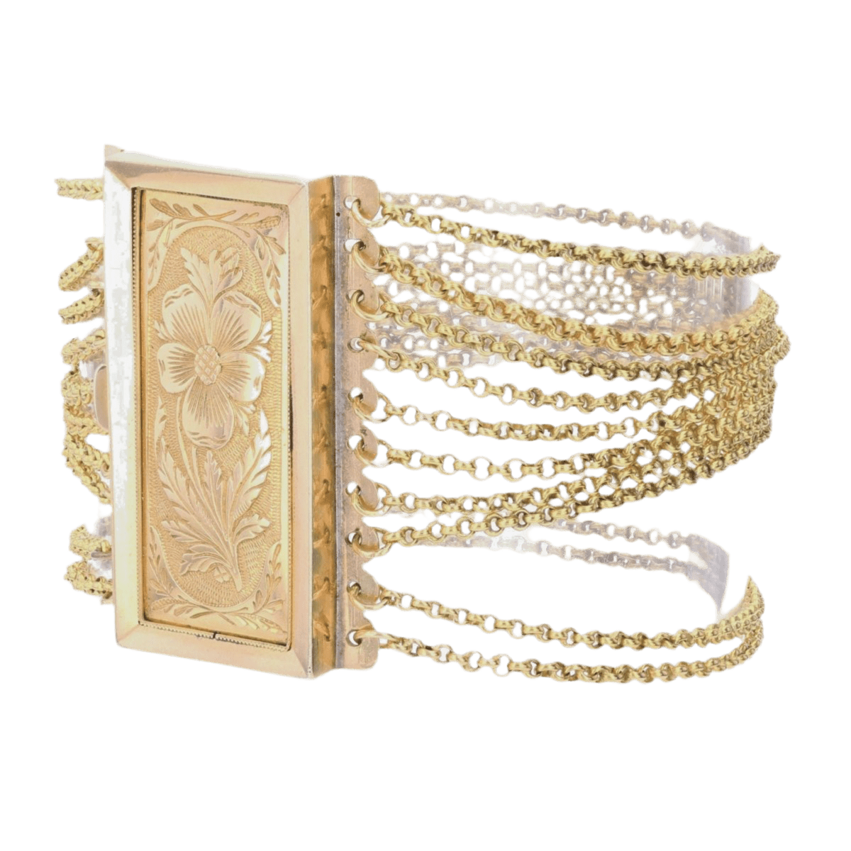 Bracelet Manchette en or rose - Castafiore