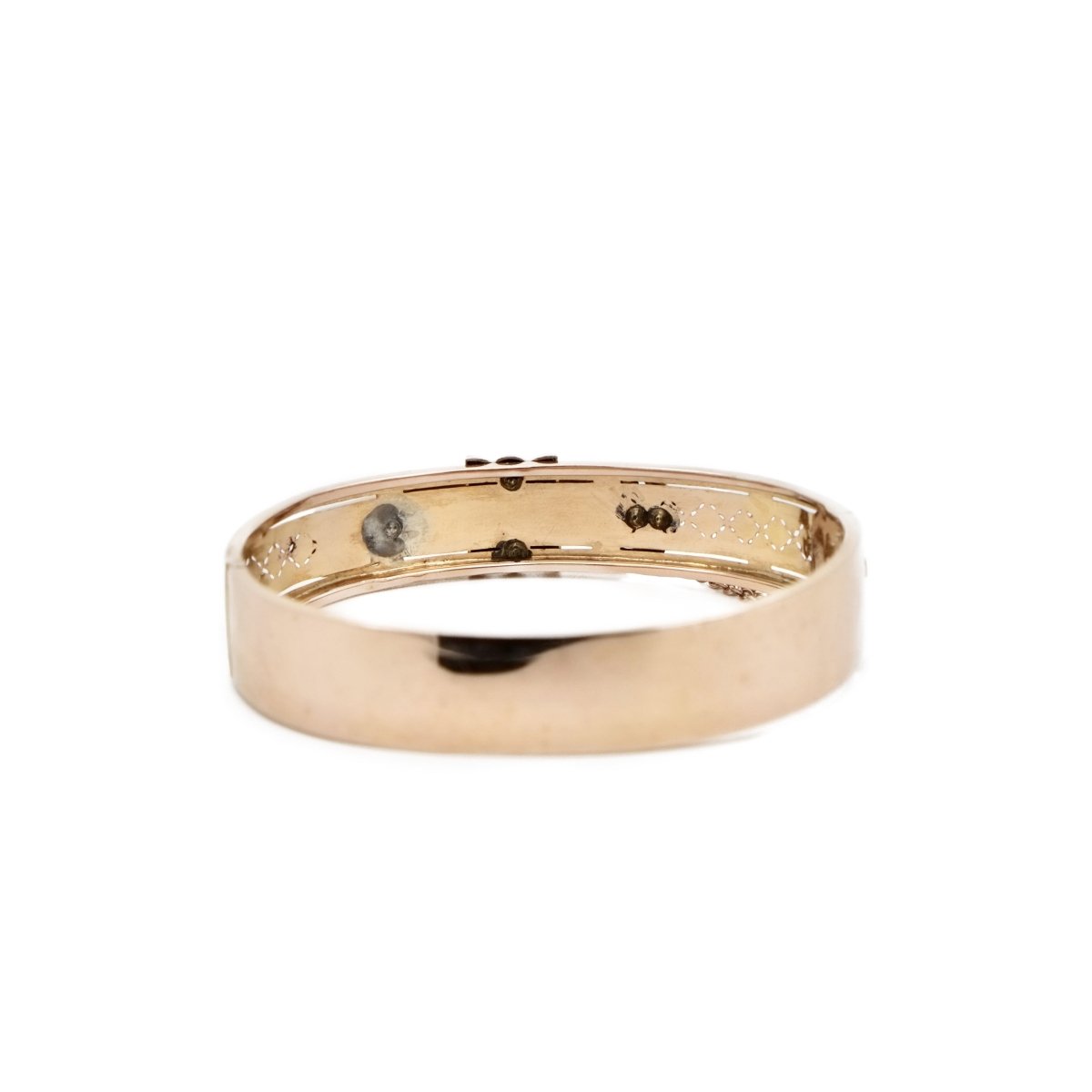 Bracelet Manchette en or rose et perles - Castafiore