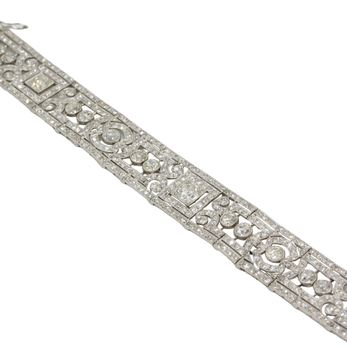 Bracelet Manchette en platine et diamants - Castafiore