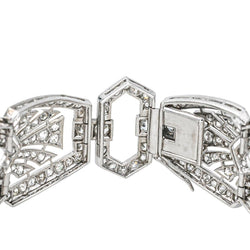 Bracelet Manchette en platine et diamants - Castafiore