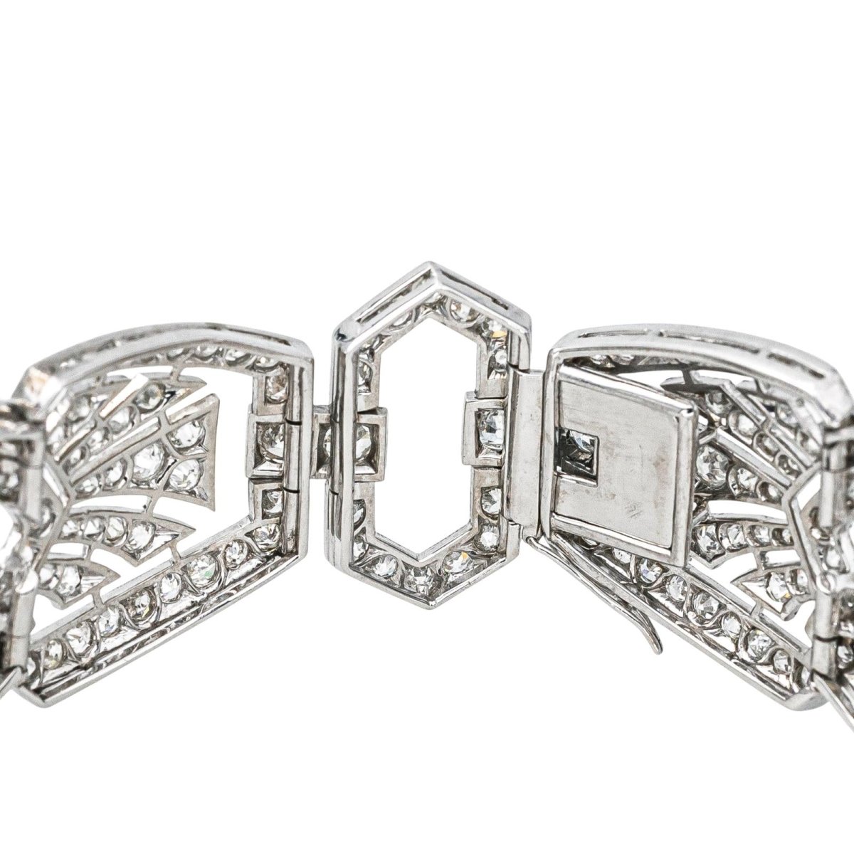 Bracelet Manchette en platine et diamants - Castafiore
