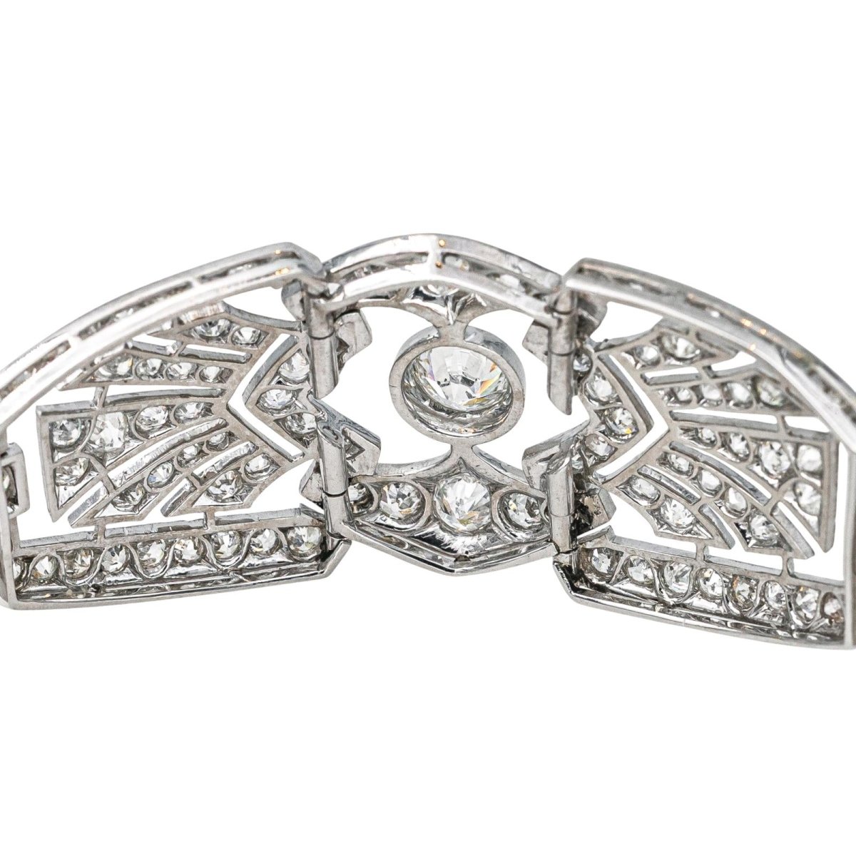 Bracelet Manchette en platine et diamants - Castafiore