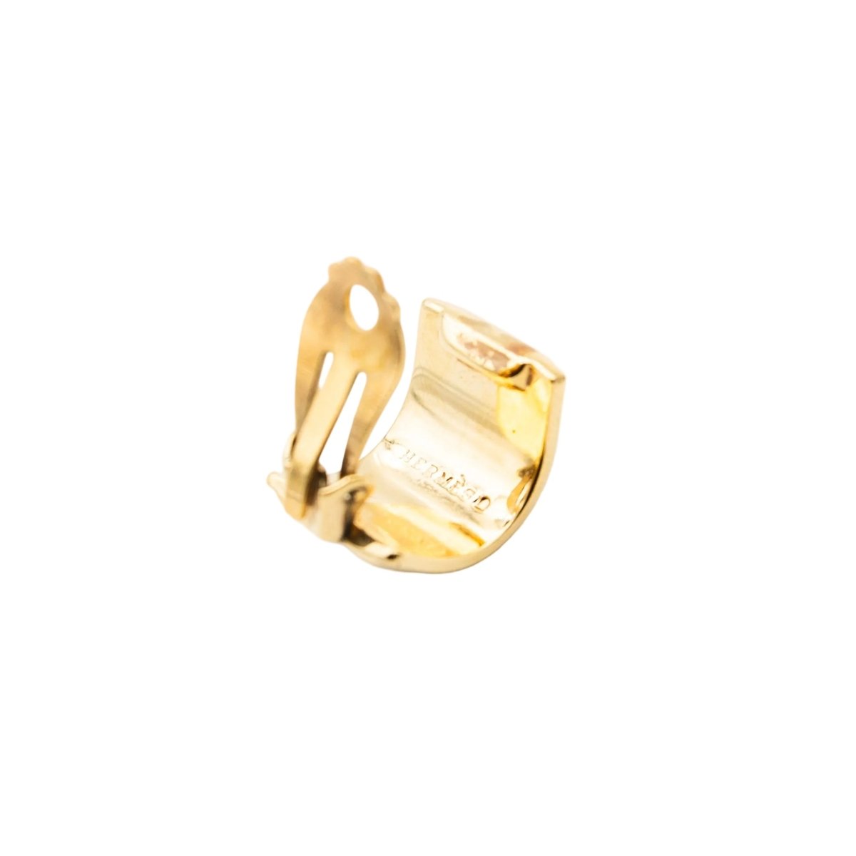 Bracelet Manchette et Boucles d'oreilles Clips HERMÈS en métal doré et émail - Castafiore