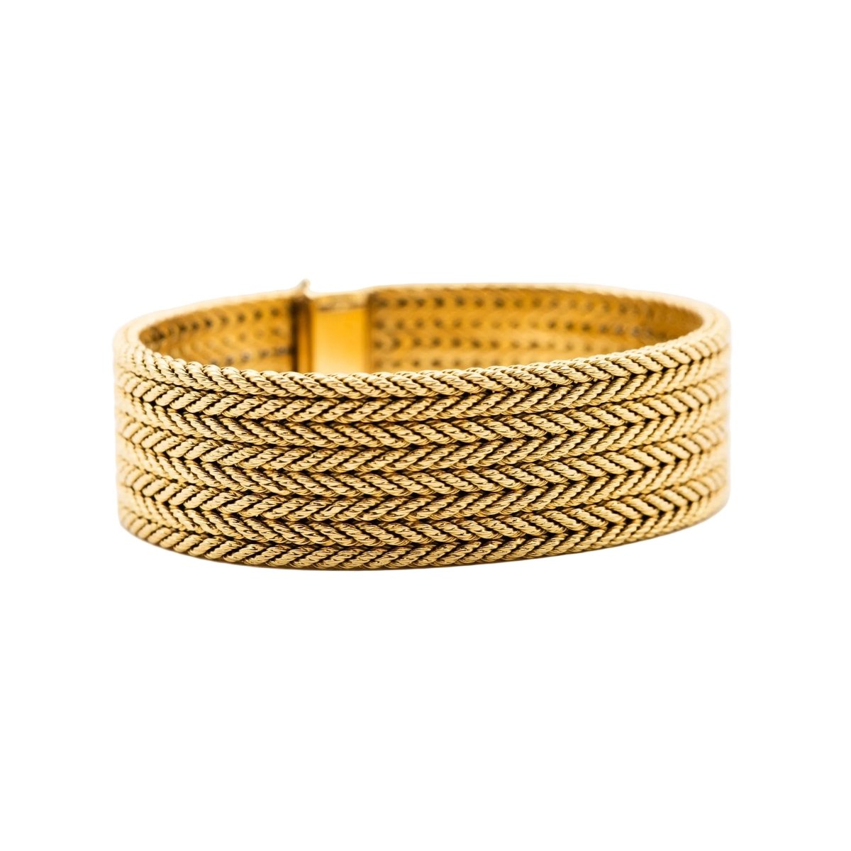 Bracelet Manchette GEORGES LENFANT en or jaune - Castafiore