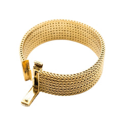 Bracelet Manchette GEORGES LENFANT en or jaune - Castafiore