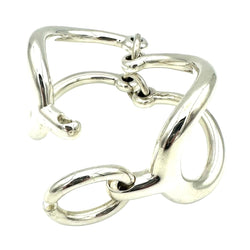 Bracelet Manchette HERMÈS "Arabesque" en argent - Castafiore