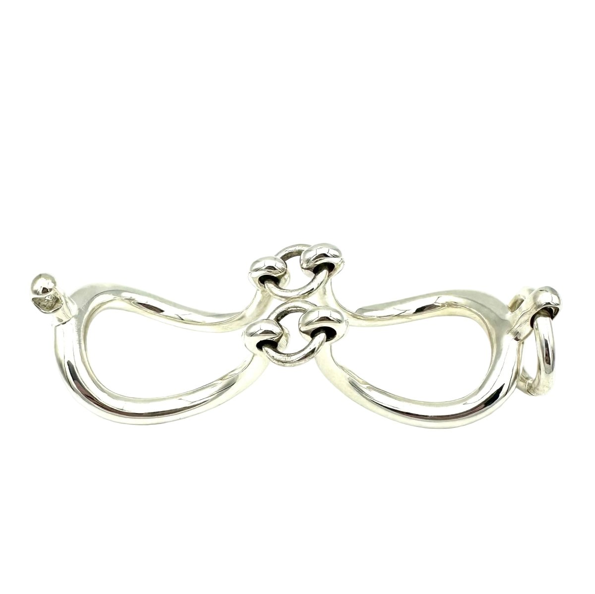 Bracelet Manchette HERMÈS "Arabesque" en argent - Castafiore