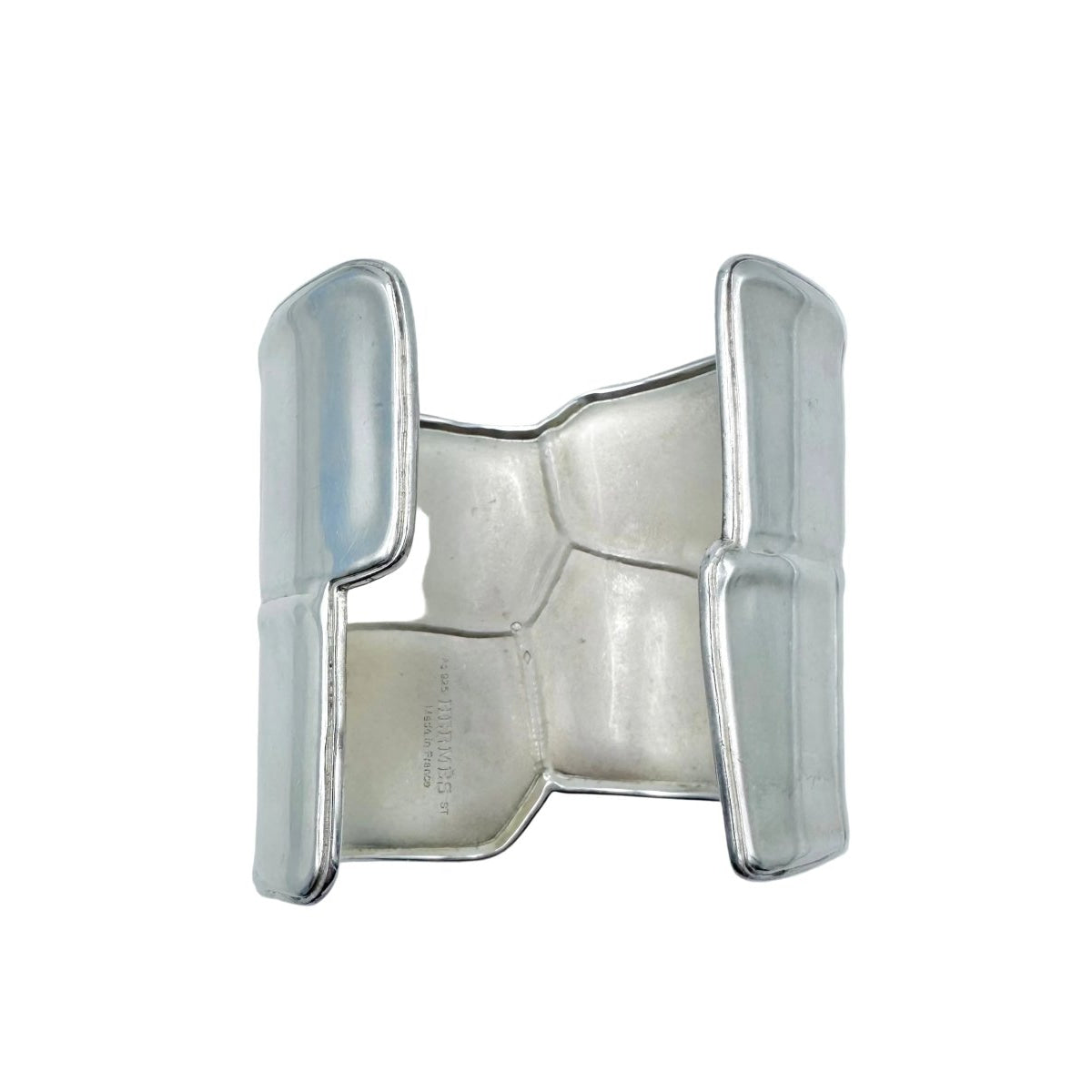 Bracelet Manchette HERMÈS "Niloticus Éclat" en argent - Castafiore