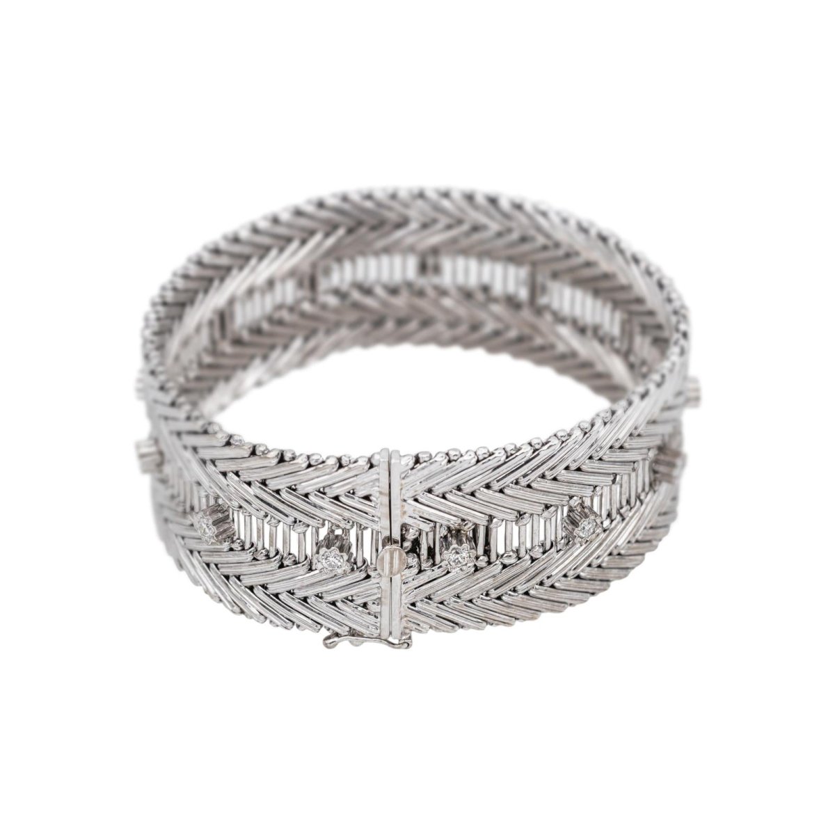 Bracelet White gold cuff diamond