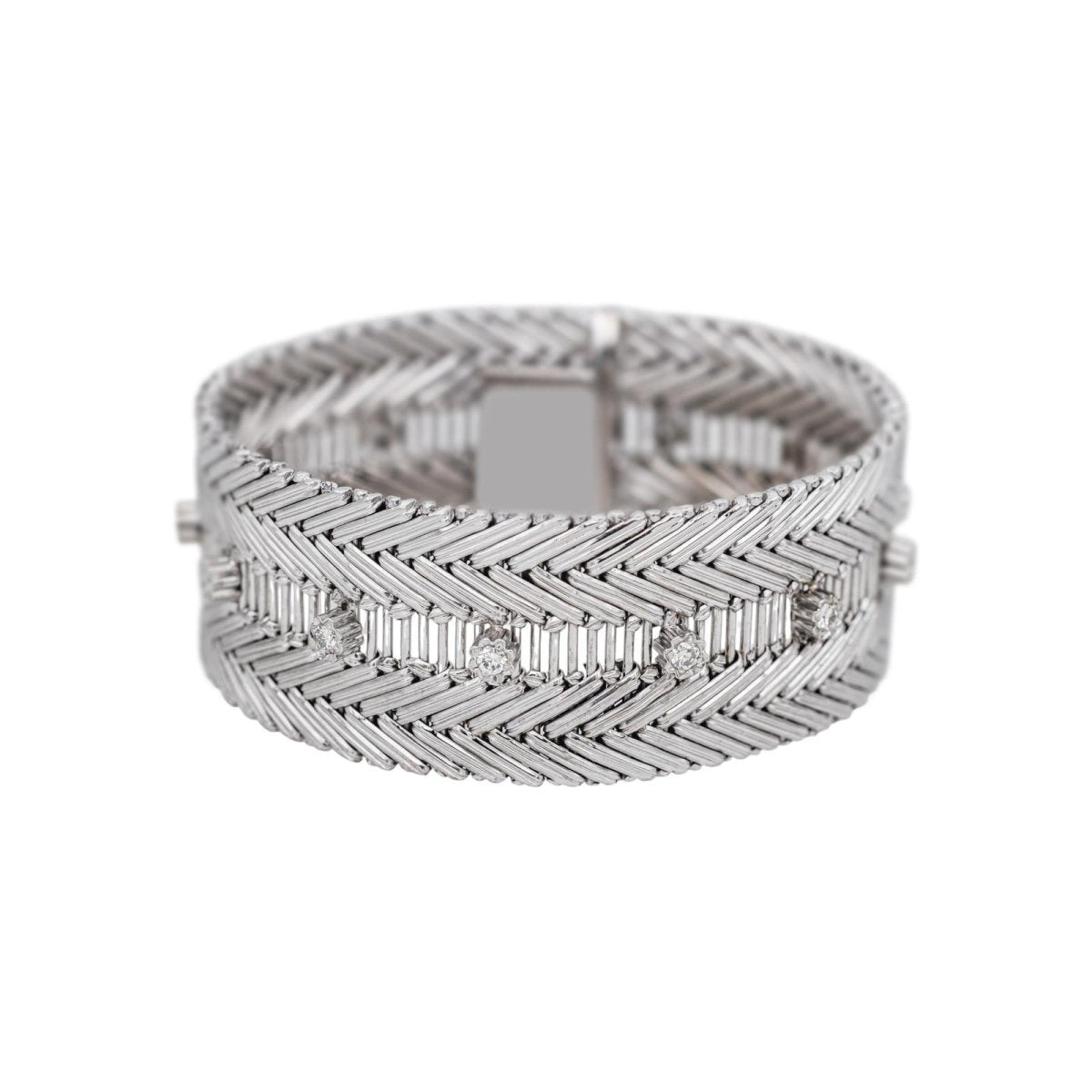 Bracelet White gold cuff diamond