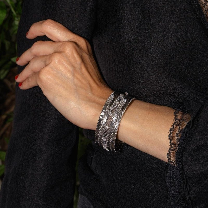 Bracelet White gold cuff diamond