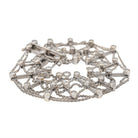 Bracelet Manchette Or blanc Diamant - Castafiore