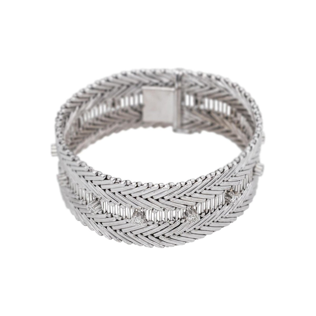 Bracelet White gold cuff diamond