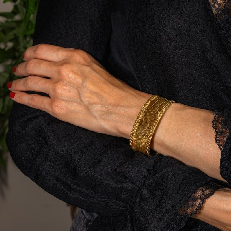 Bracelet Manchette Or jaune - Castafiore