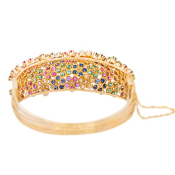 Bracelet Manchette Or jaune Diamant - Castafiore