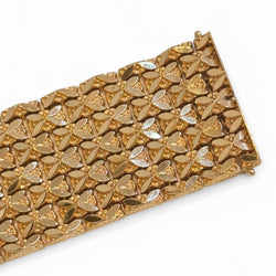 Bracelet manchette souple à maille fleurie - Castafiore