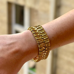 Bracelet manchettes libellule en or jaune - Castafiore
