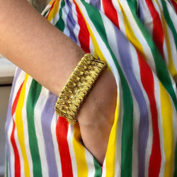 Bracelet manchettes libellule en or jaune - Castafiore