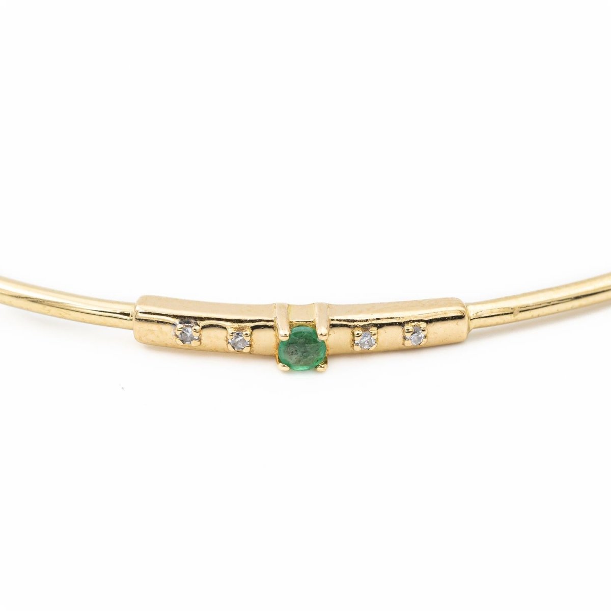 Bracelet MAUBOUSSIN Capsule d'émotions en or jaune, emeraude et diamants - Castafiore