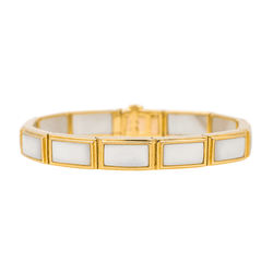 Bracelet MAUBOUSSIN "Palmier" en or jaune et nacre - Castafiore