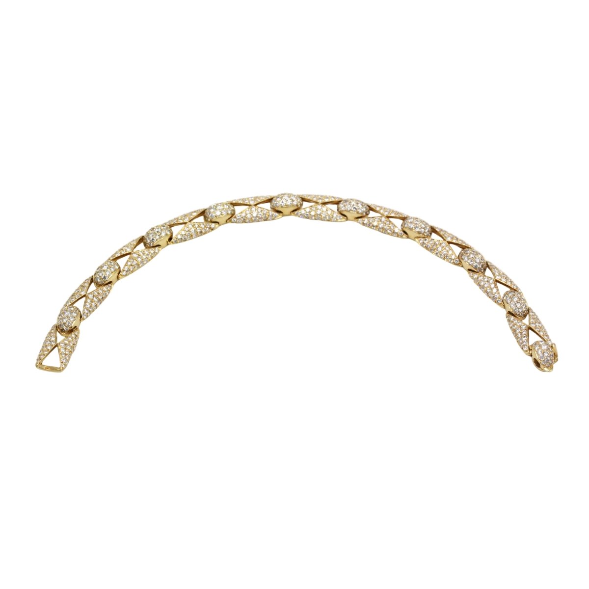 Bracelet MAURICE LABARTE en or jaune et diamants - Castafiore