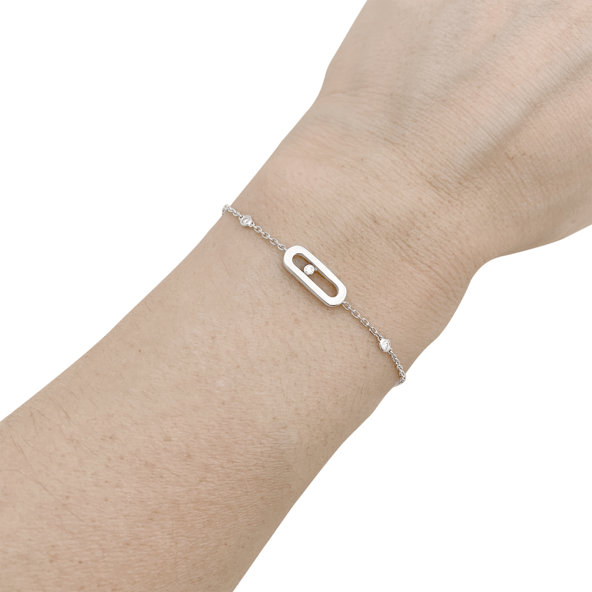 Bracelet MESSIKA, "Move Uno", or blanc et diamants - Castafiore