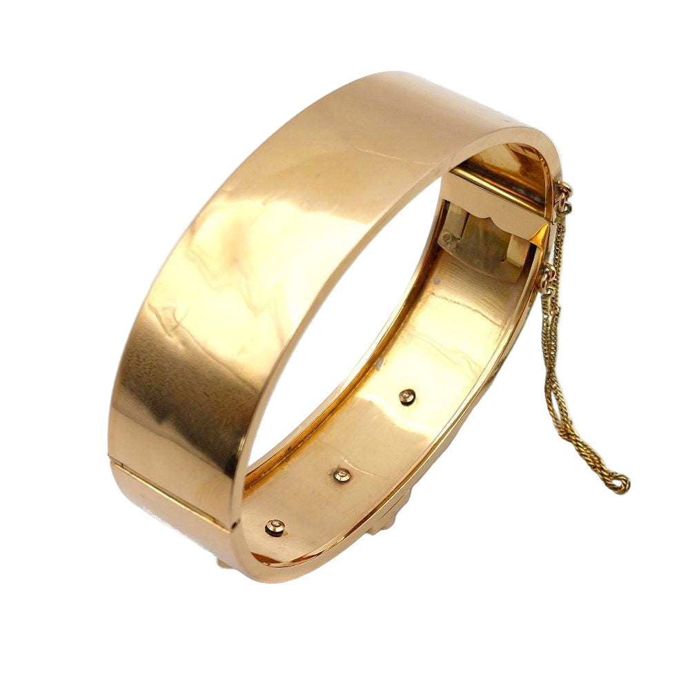 Bracelet Napoléon III boucle en or jaune et perles - Castafiore