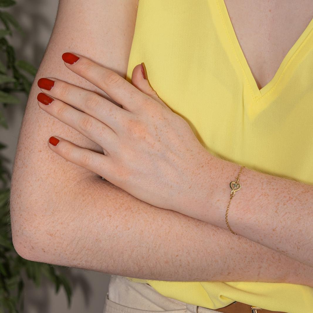 Bracelet O.J PERRIN "Coeur Légendes" en or jaune - Castafiore