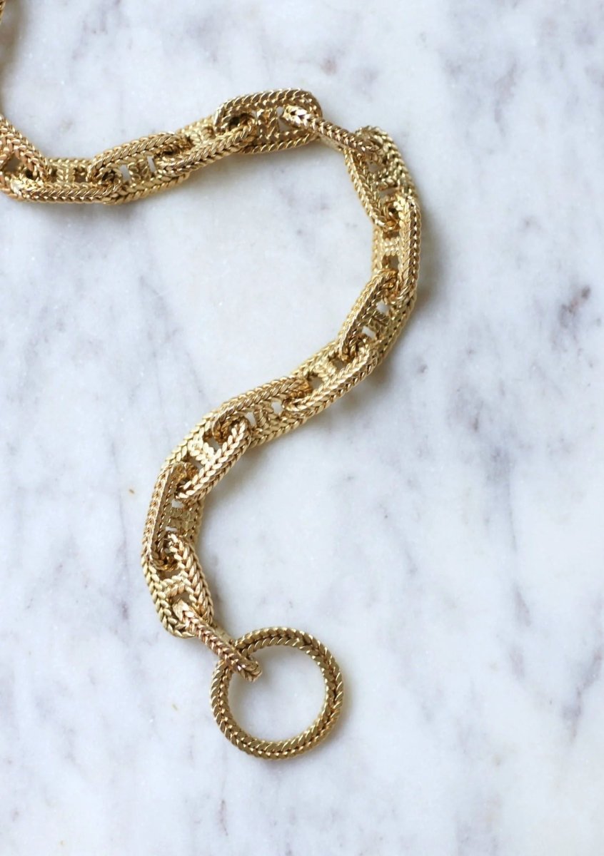 Bracelet or Chaîne d'ancre Hermès par Georges Lenfant - Castafiore