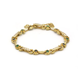 Bracelet - Or, diamants, saphirs et émeraudes - Castafiore