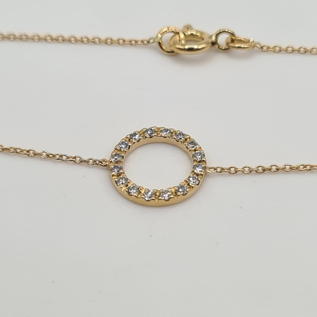 Bracelet or jaune 18 carats serti de diamants naturels - Castafiore