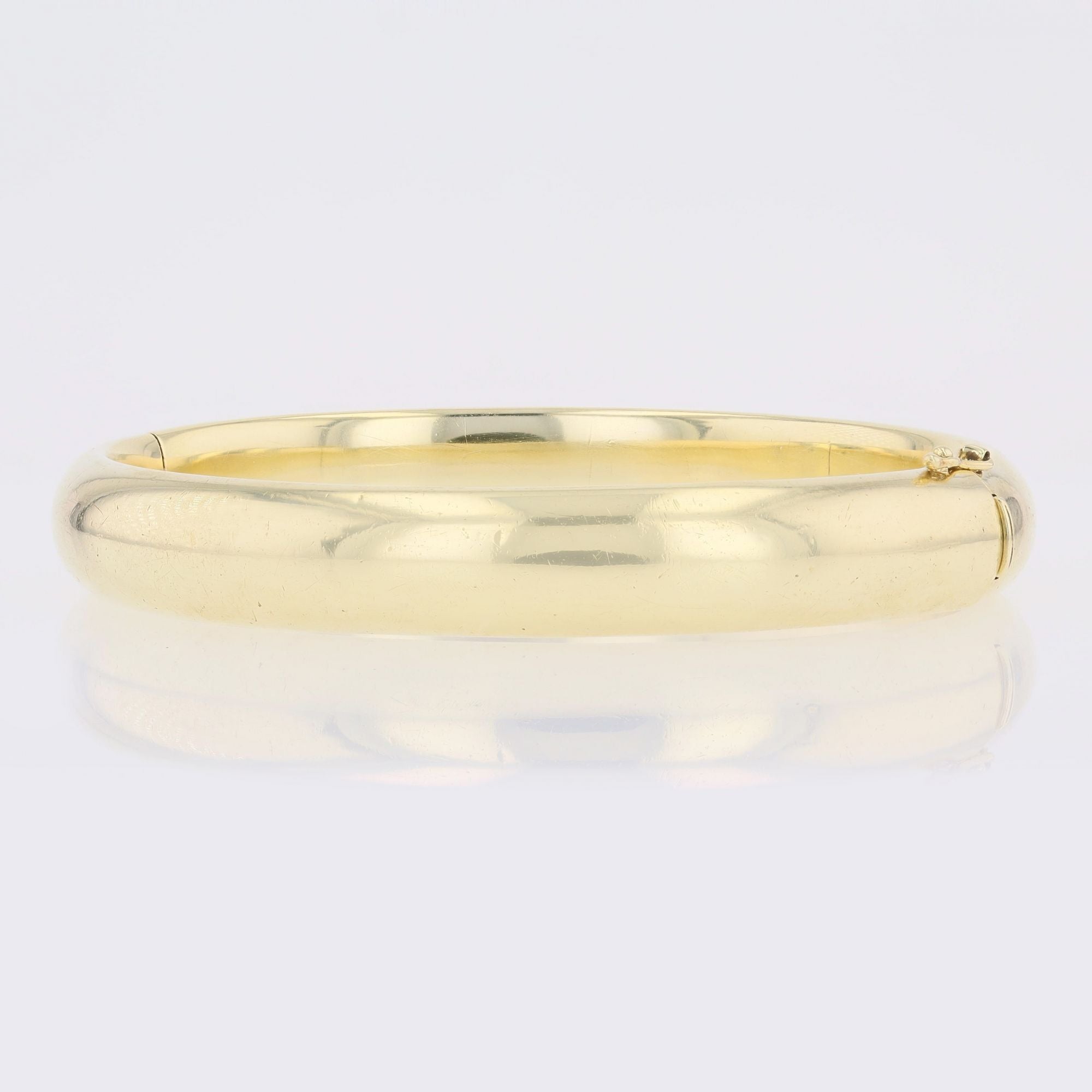 Bracelet or jaune demi jonc