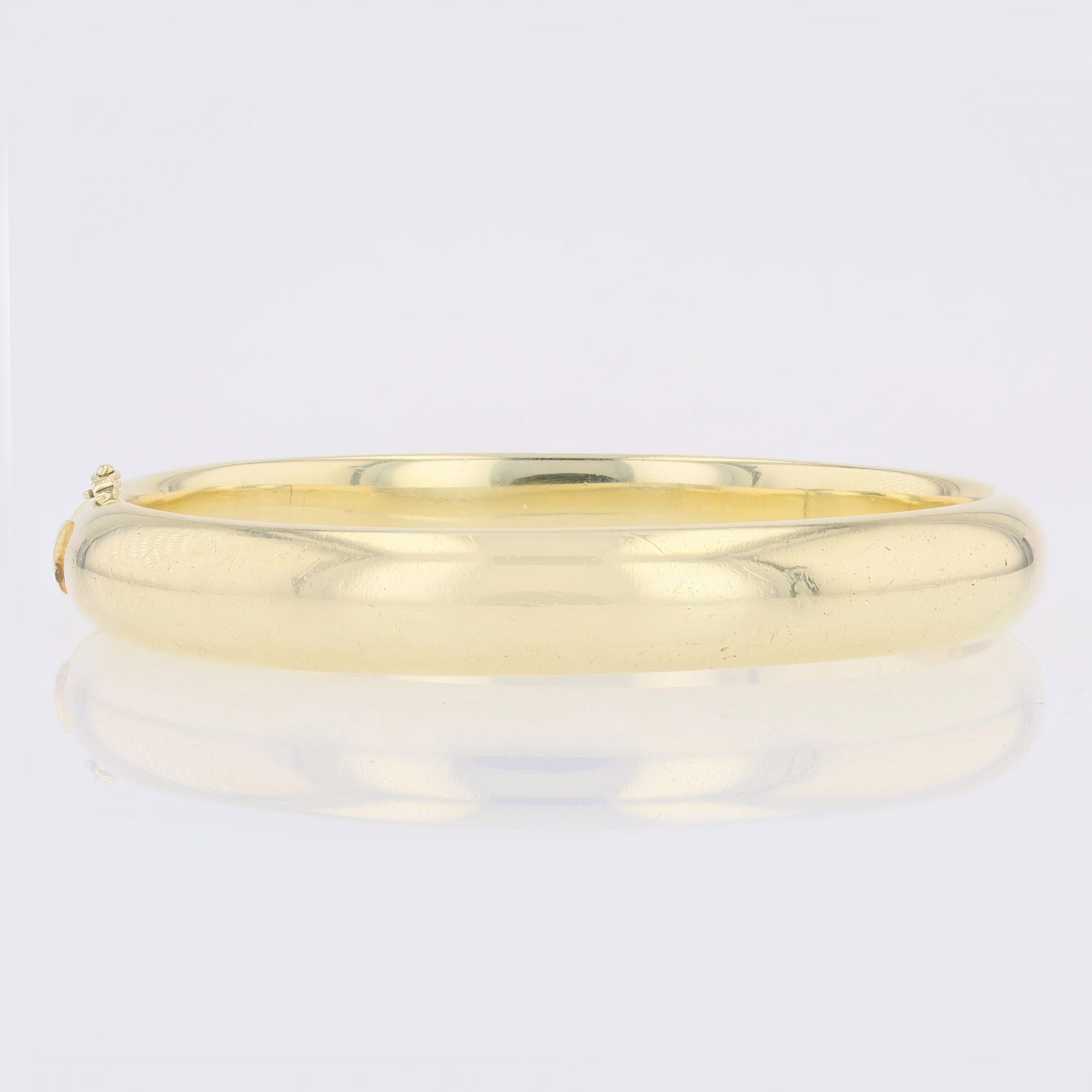 Bracelet or jaune demi jonc