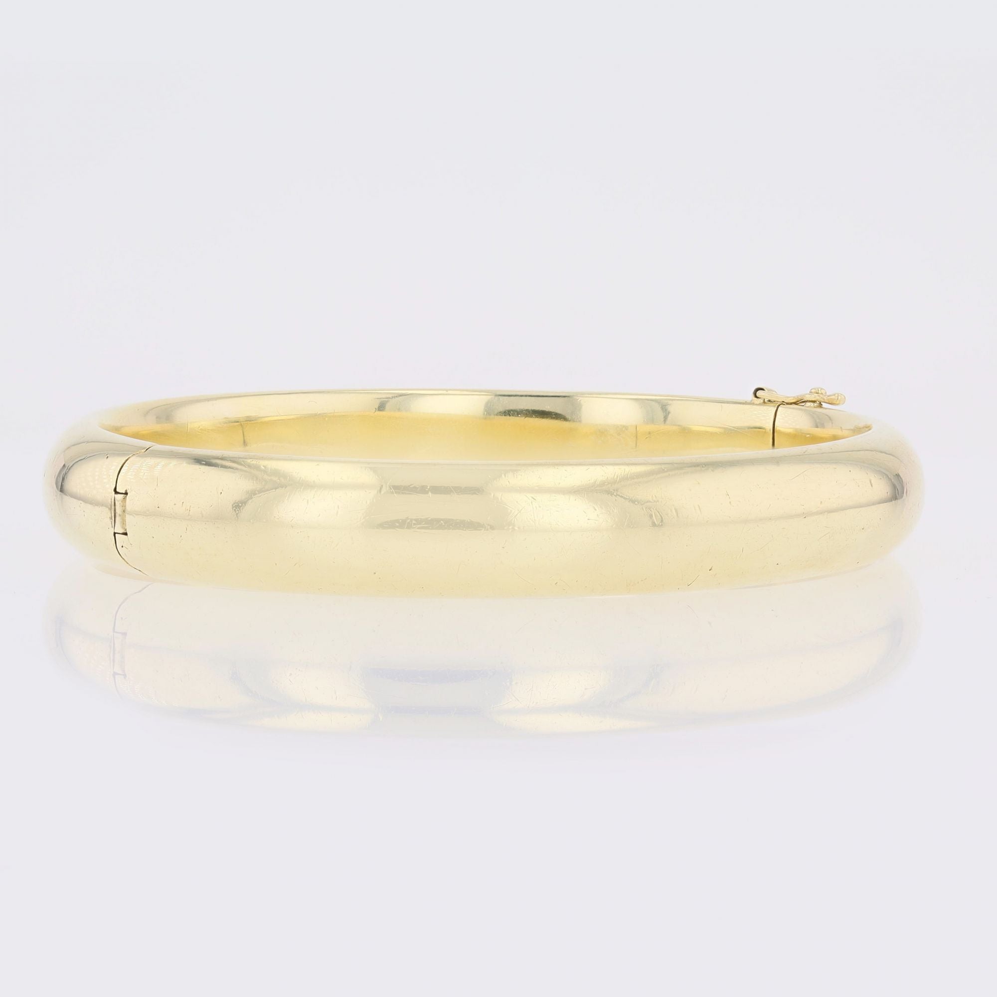 Bracelet or jaune demi jonc