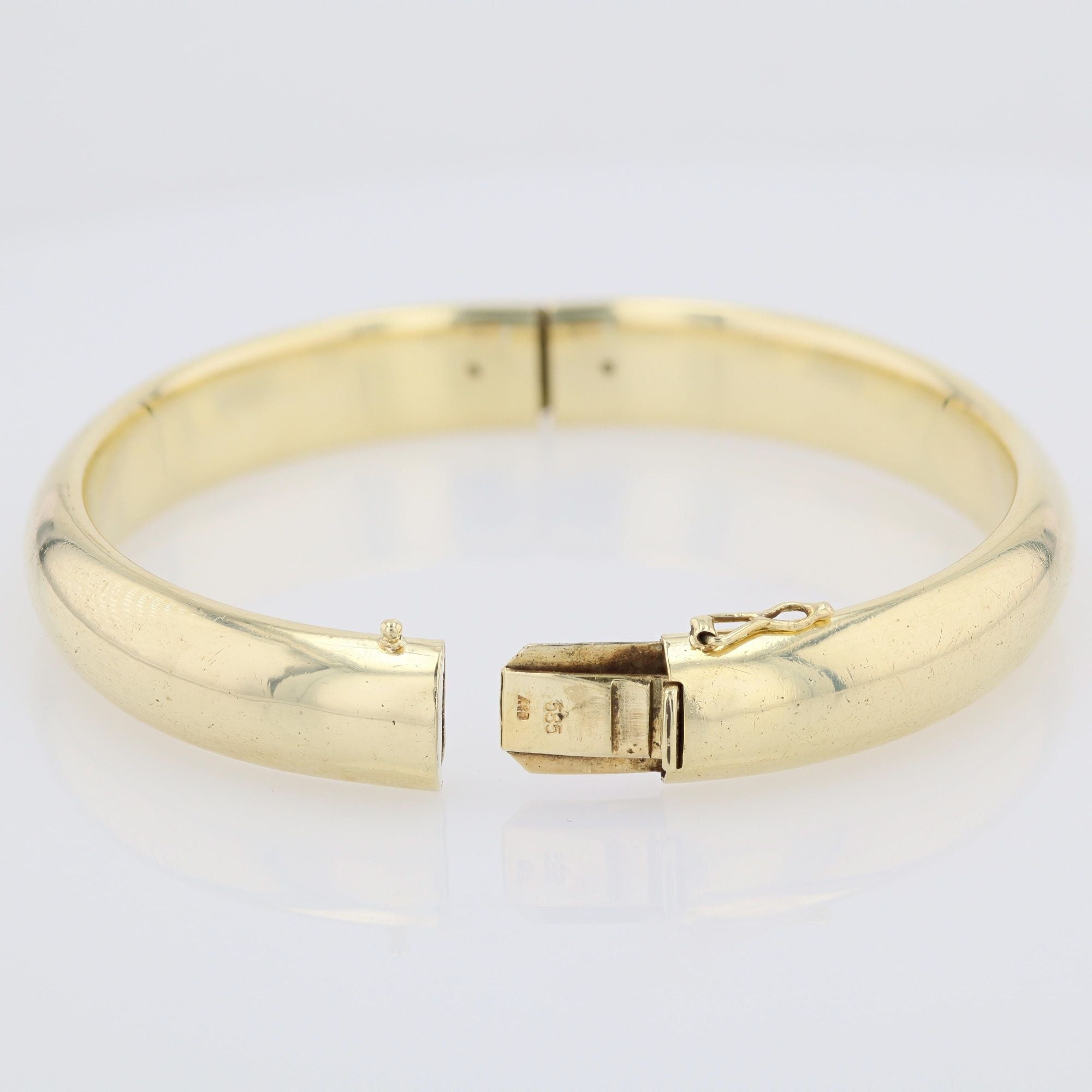 Bracelet or jaune demi jonc